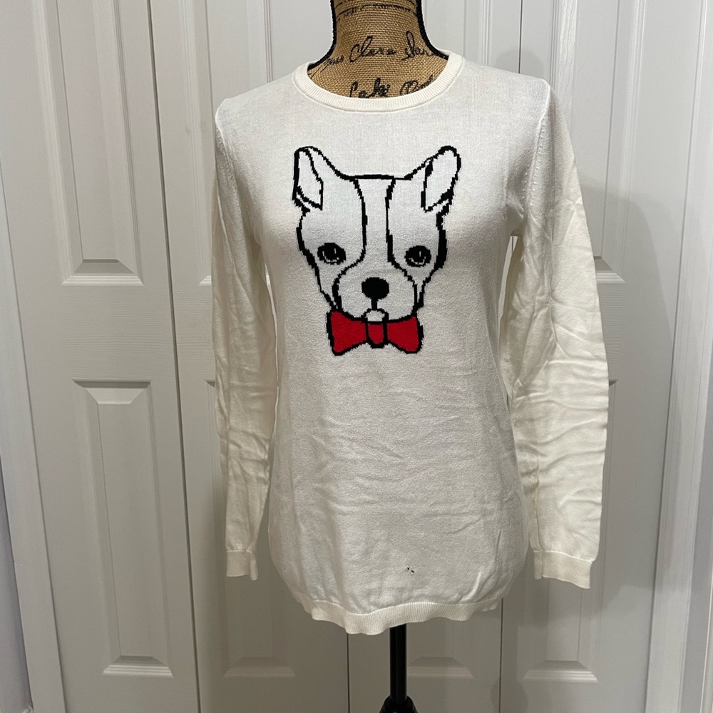 Old Navy Cream Long Sleeve Light Weight Sweater Sz M - Picture 2 of 12